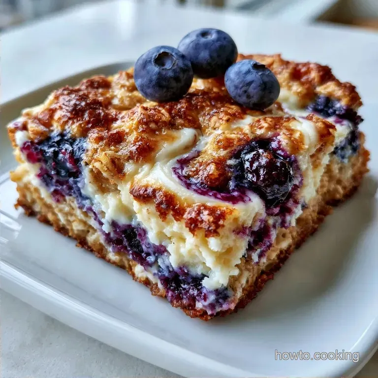 Blueberry Cheesecake Baked Oats in 40 Minutes