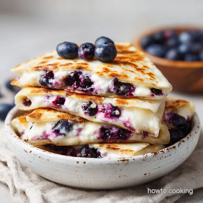 Blueberry Cream Cheese Quesadilla: Crispy and Sweet