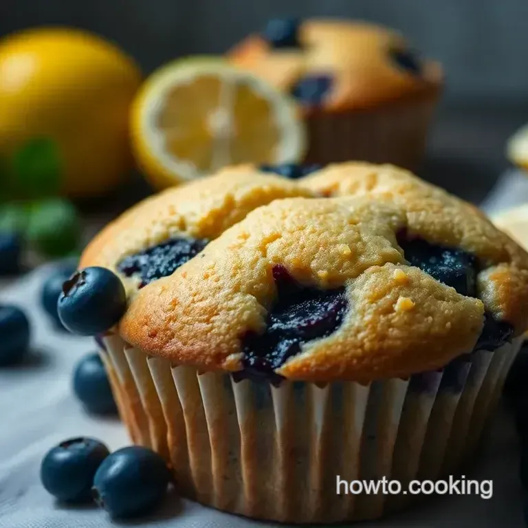 Blueberry Lemon Bliss Muffins with Lemon Glaze