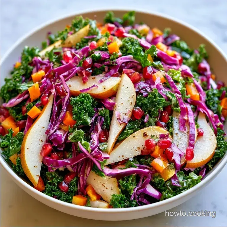 Bobbys Winter Green Salad with Pear and Pomegranate