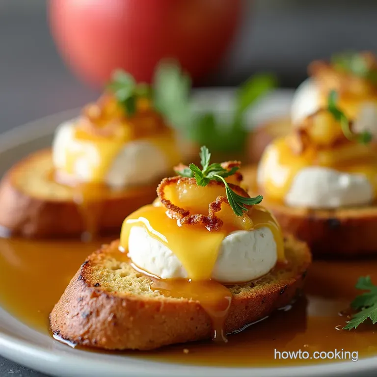 Easy Brie Apple and Honey Crostini Recipe 25 Mins