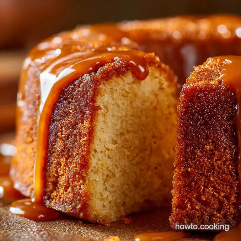 The Ultimate Brown Sugar Pound Cake with Sticky Butterscotch Drizzle presentation