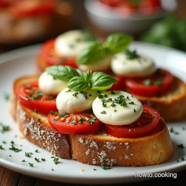 Bruschetta with Mozzarella Easy Italian Sunshine on Toast