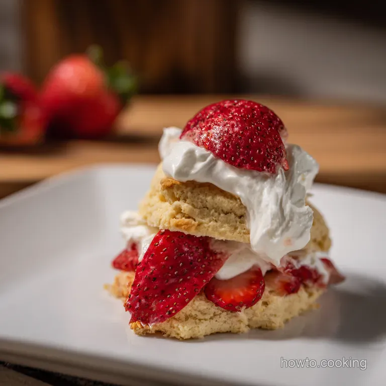 Buttery Biscuit Strawberry Shortcake presentation