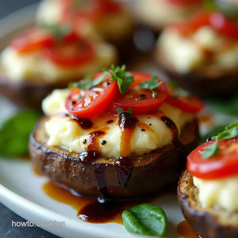 Sunshine Stuffed Caprese Garlic Butter Portobellos with Balsamic Drizzle