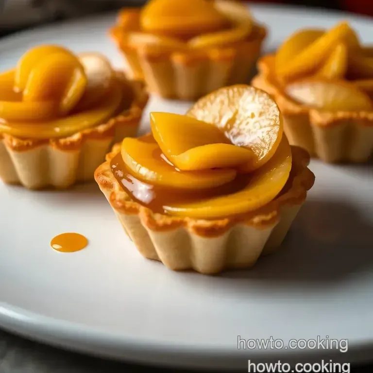 Caramel Apple Puff Pastry Tartlets presentation