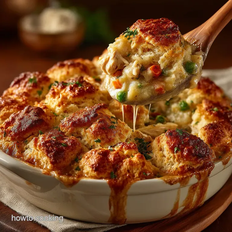 The Sunday Best Chicken Pot Pie Rice Bake with Cheddar Scone Topping