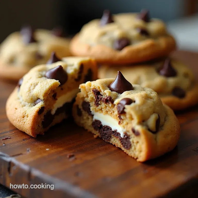 The Best of Both Worlds Seriously Decadent Cheesecake Stuffed Chocolate Chip Cookies presentation
