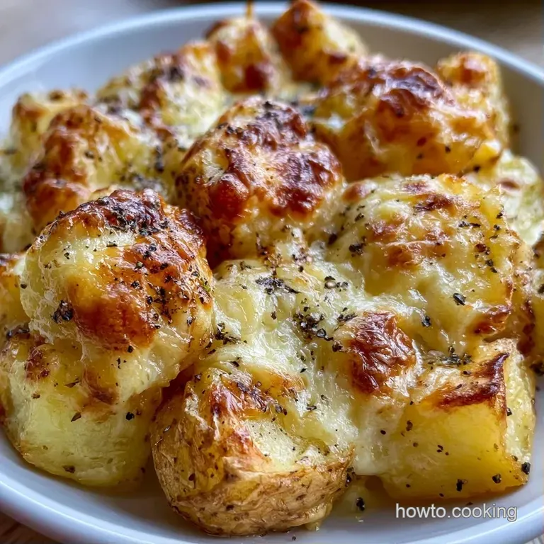 A scoop of creamy potatoes topped with melted gold cheese and sliced chives on a minimalist slate plate.