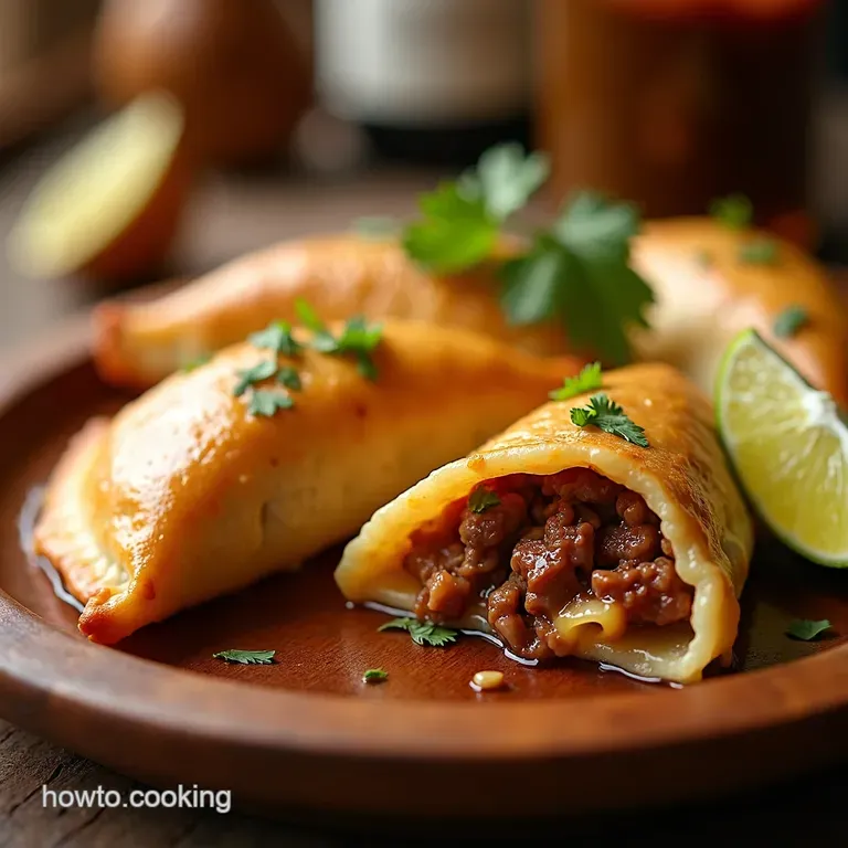 Cheesy Beef Empanada Filling presentation