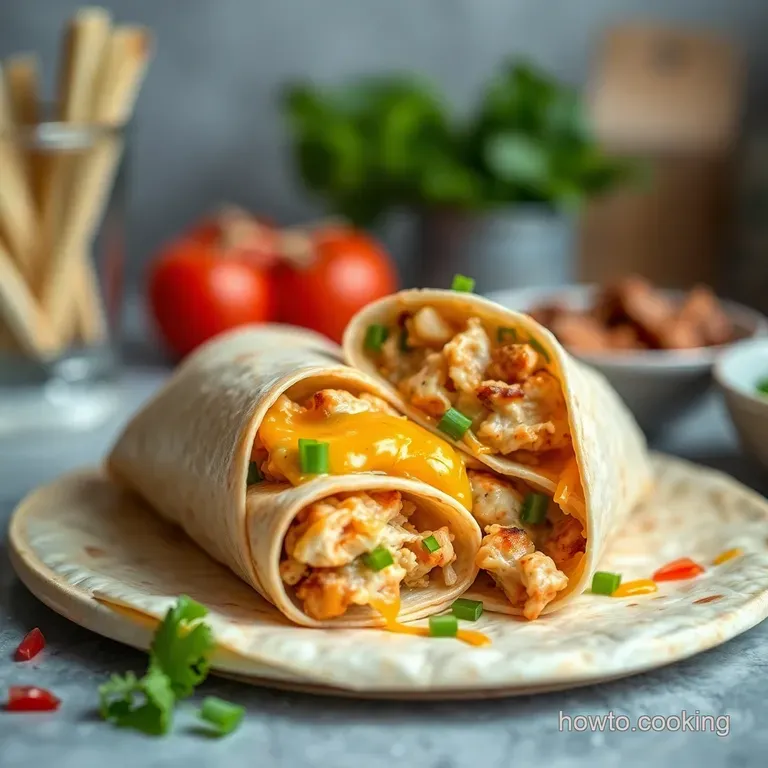 Cheesy Chicken Garlic Bombshell Wraps a Flavor Explosion presentation