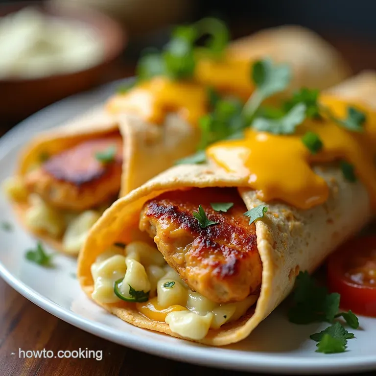 The Best Cheesy Garlic Chicken Wraps Recipe 35 Mins