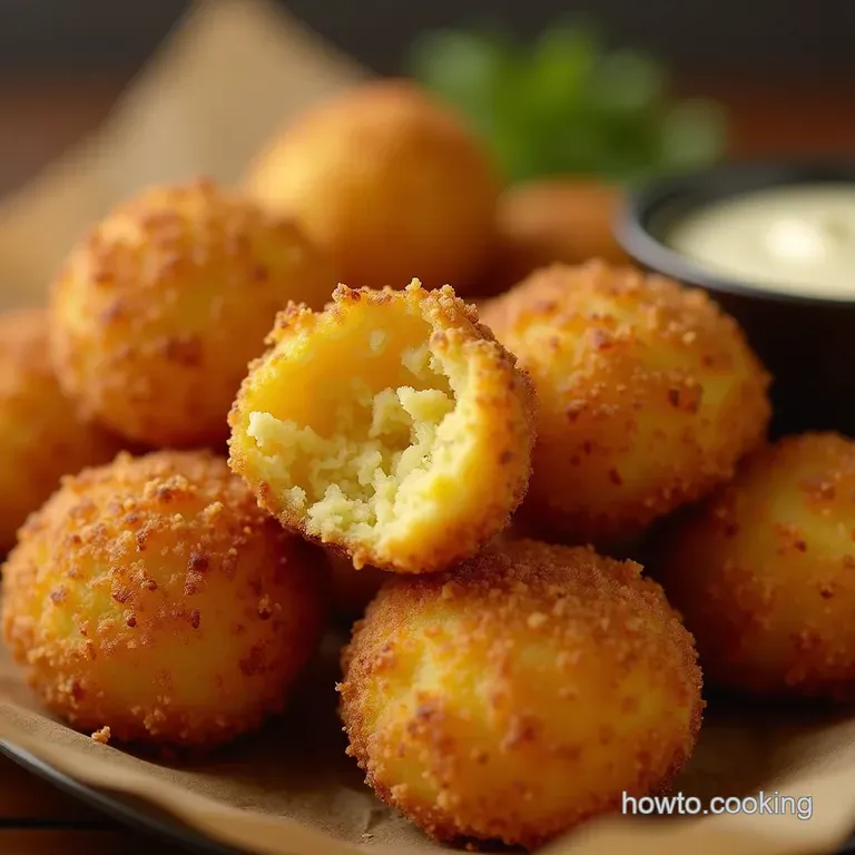 The Ultimate Crispy Leftover Mash Puffs Potato Croquettes presentation