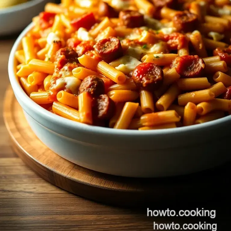 Cheesy Pizza Casserole Delight presentation