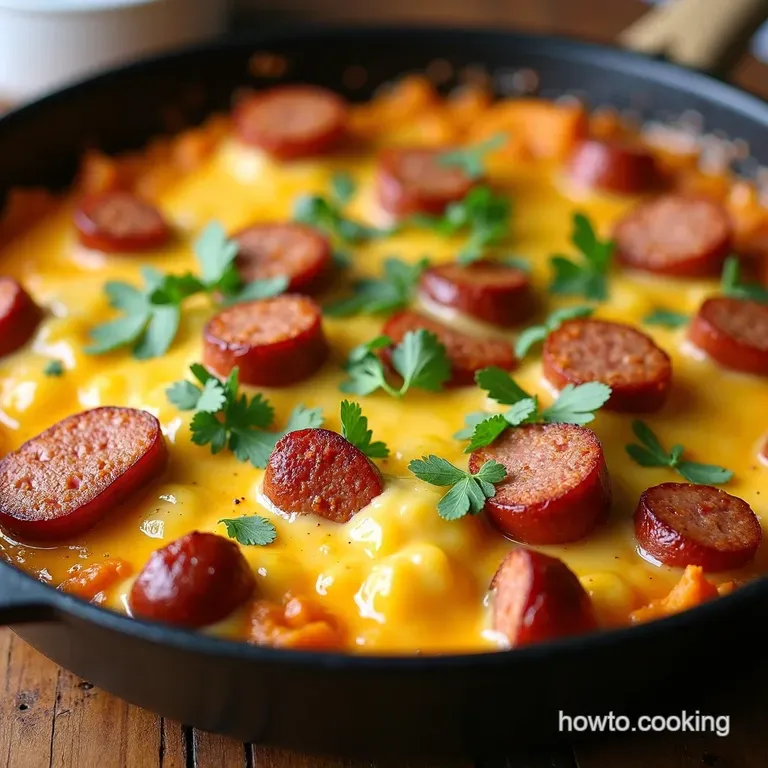 Smoky Ranchers Delight OnePan Cheesy Potato Sausage Bake