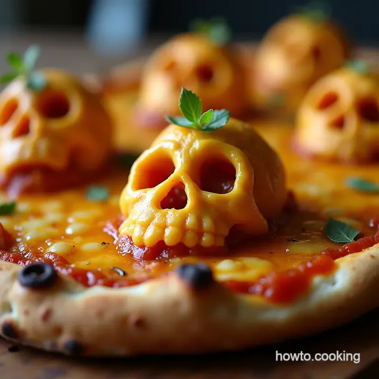 The Great Pumpkins Graveyard Spooky Cheesy Skull Pizzas
