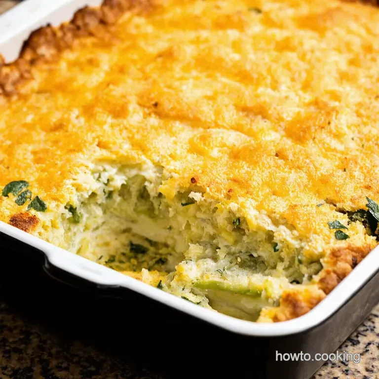 Cheesy Zucchini Herb Casserole Summer Comfort Food presentation