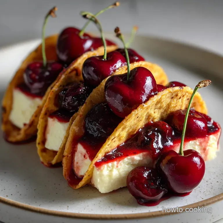Cherry Cheesecake Tacos: Shatter Crisp Shells