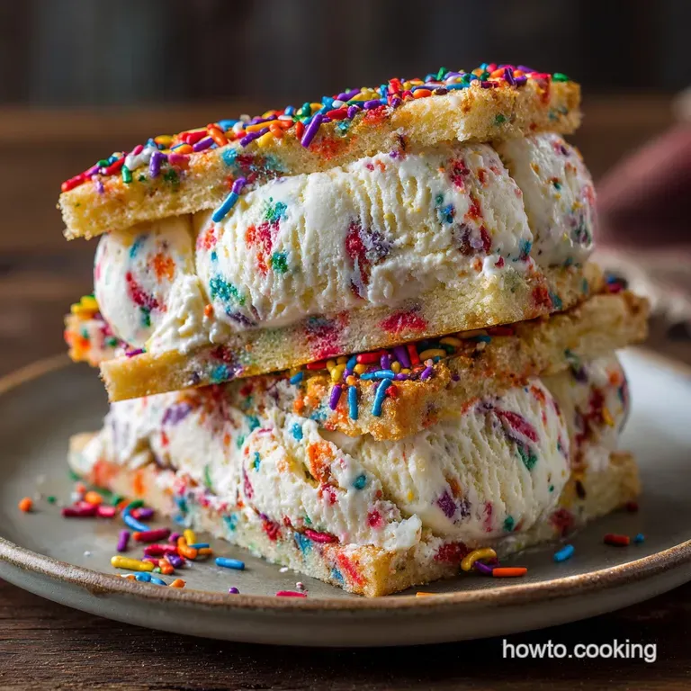 Chewy Funfetti Ice Cream Sandwiches The Ultimate Birthday Cake Treat