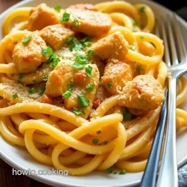 Chicken Garlic Parmesan Pasta Recipe presentation