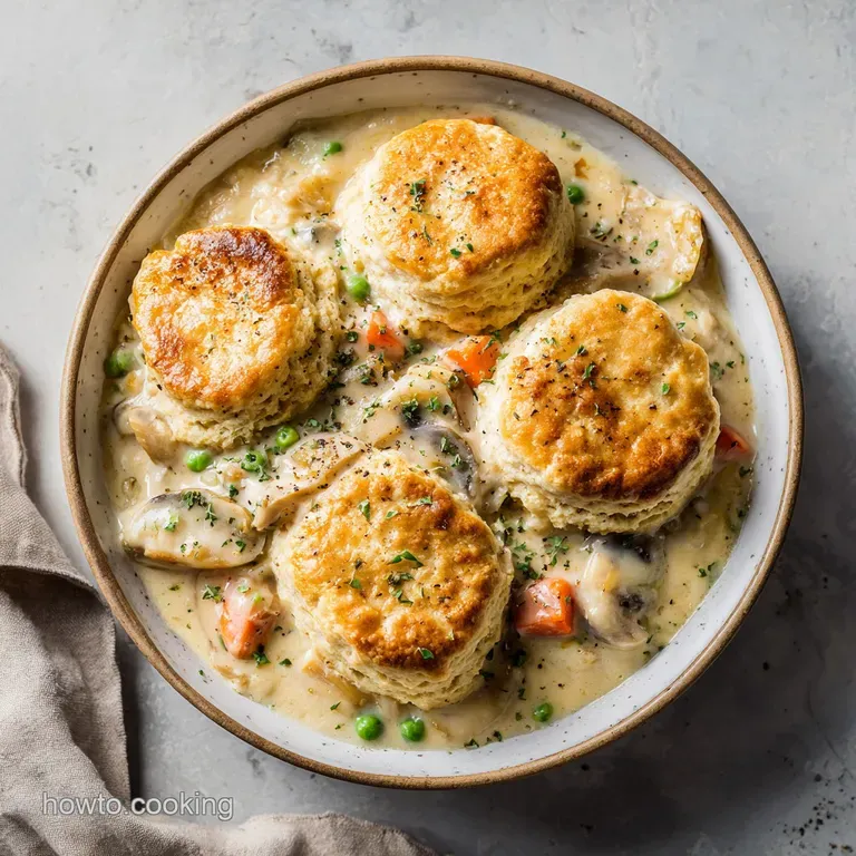 Chicken Pot Pie with Biscuits