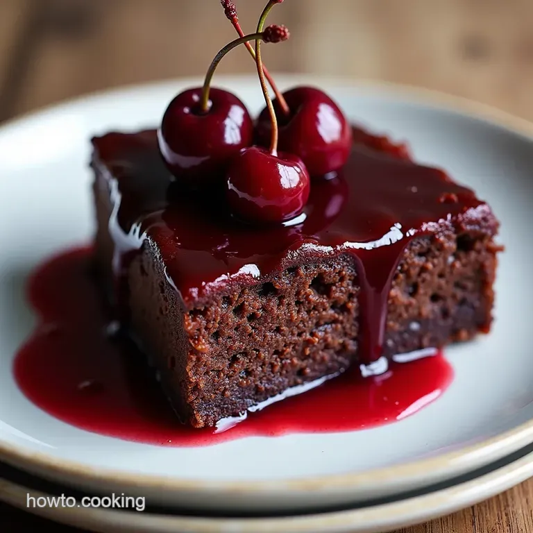 Rich Chocolate Cherry Upside Down Cake A Decadent Twist on a Classic Comfort