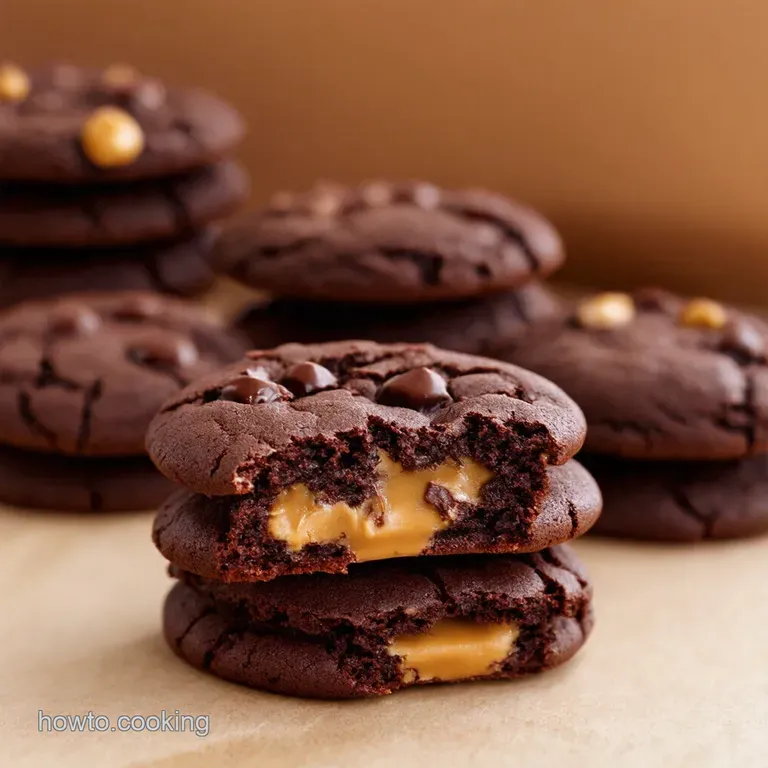 Chocolate Peanut Butter Dream Cookies Nobake presentation