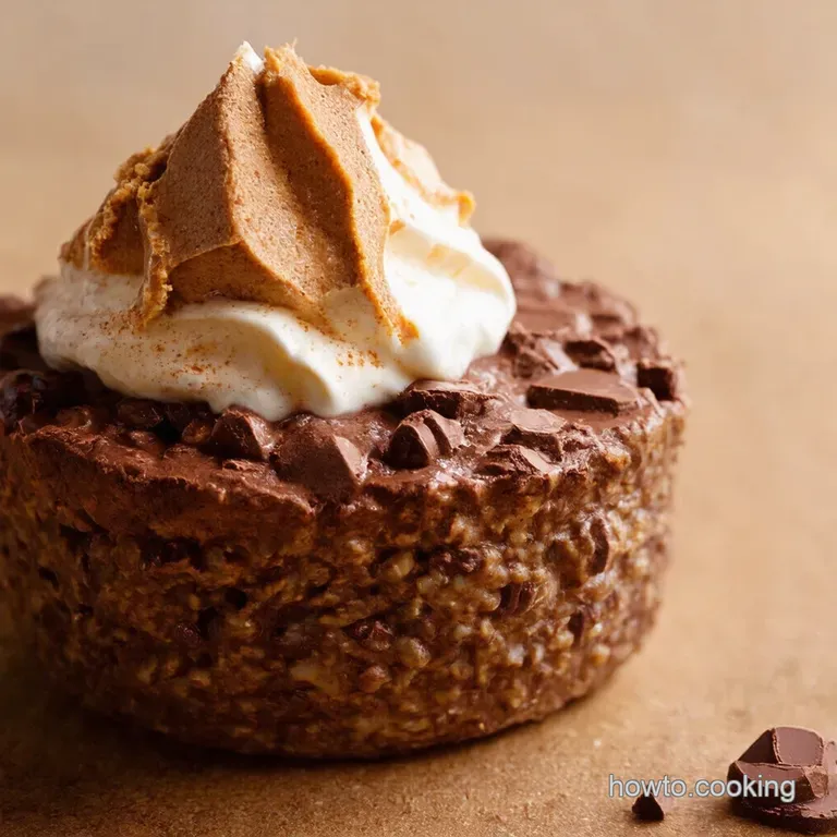 Chocolate Peanut Butter Dream Overnight Oats presentation