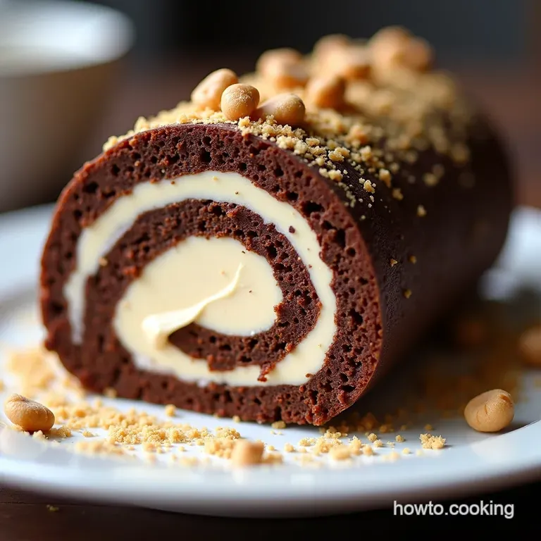 The Proper Peanut Butter Dream Decadent Chocolate Roulade