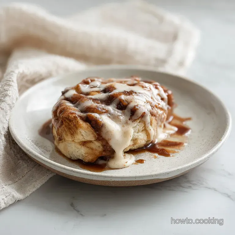 Three baked apple dumplings in flaky dough, drizzled with sweet caramel sauce on a white plate.