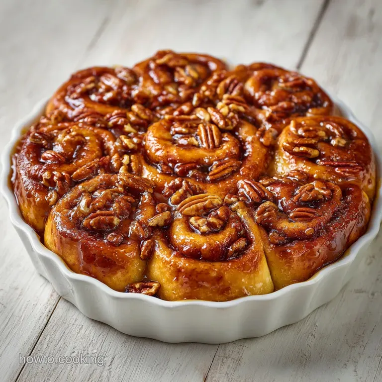 A square slice of warm, swirled pastry on a white plate, drizzled with glossy cream cheese glaze and fresh berries.