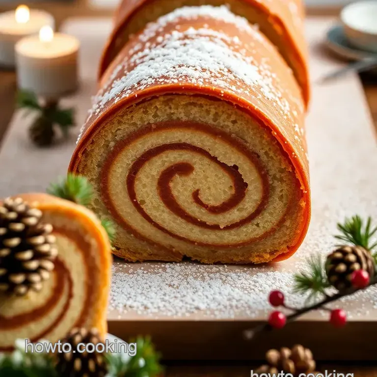 Classic Chocolate Yule Log (B&ucirc;che De No&euml;l) presentation