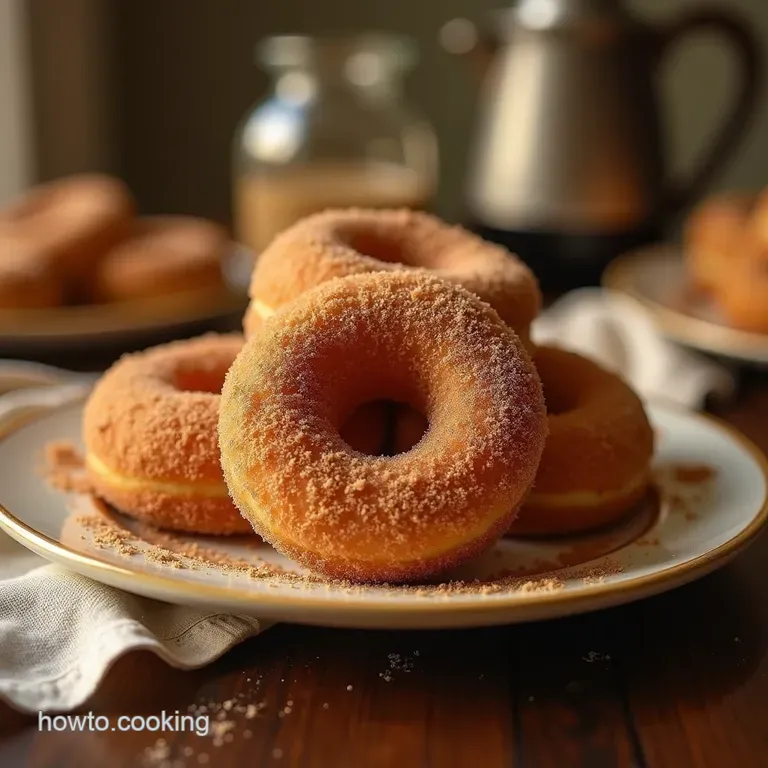 The Ultimate Goldencrusted Cinnamon Sugar Donuts presentation