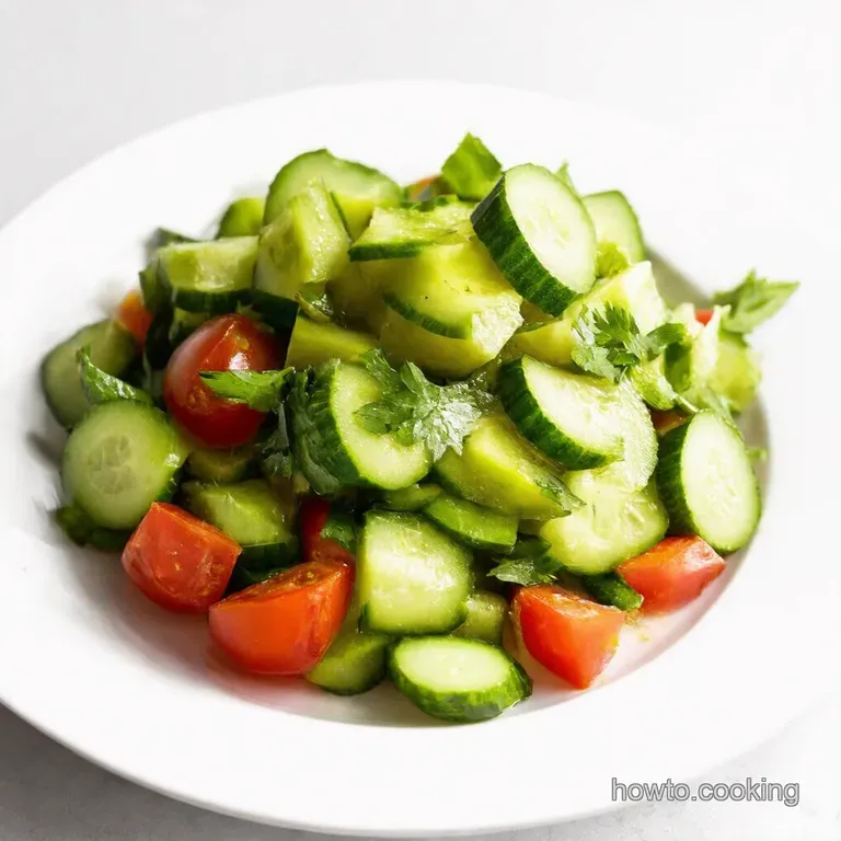 Classic Cucumber Tomato Salad with Herby Vinaigrette