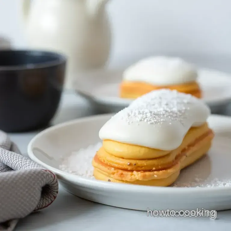 Classic French Éclairs with Chocolate Ganache presentation