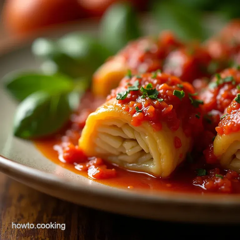 Mamas Marvelous Gołąbki Tender Cabbage Rolls Simmered in Rich Tomato Sauce presentation