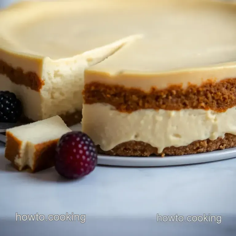 Classic New York-Style Baked Cheesecake presentation
