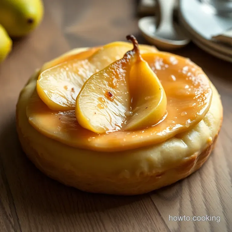 Classic Pear Frangipane Tart presentation