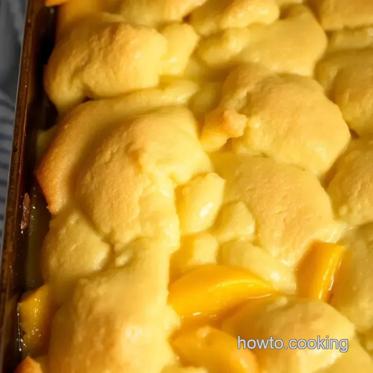 Classic Southern Peach Cobbler presentation