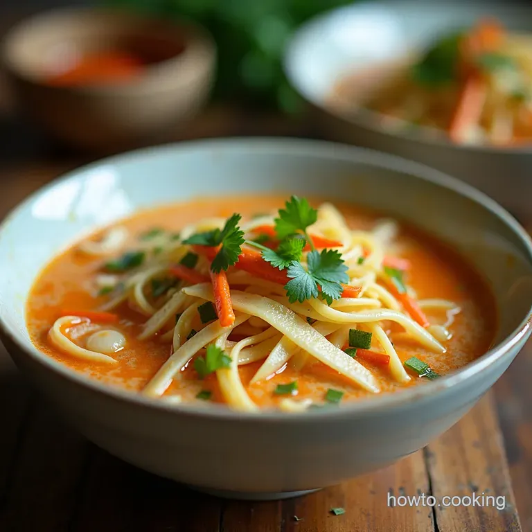 Creamy Coconut Lemongrass Thai Vegetable Noodle Soup
