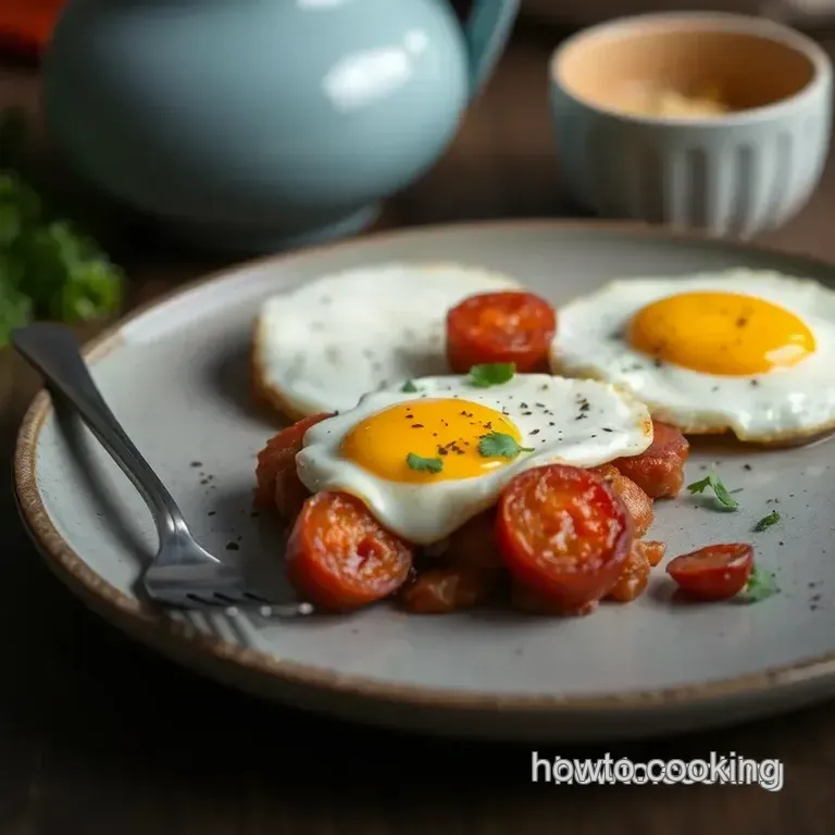 Spicy Chorizo and Eggs Breakfast Scramble presentation