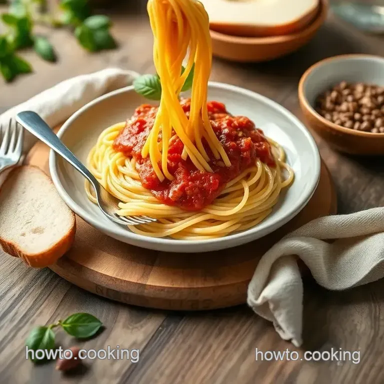 20-Minute Spaghetti with Classic Marinara Sauce presentation