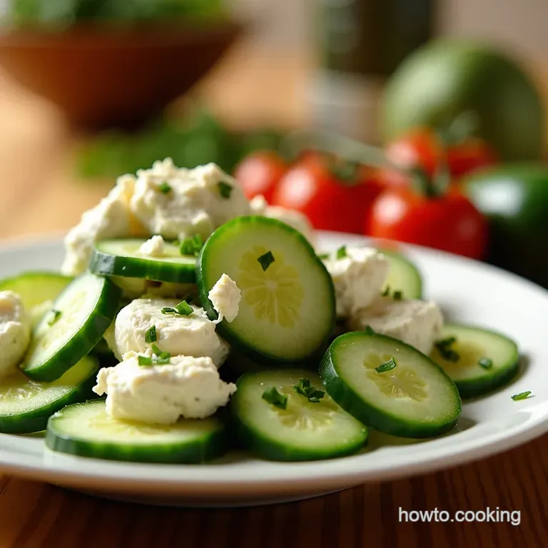 Cool As a Cucumber Cottage Cheese Salad presentation