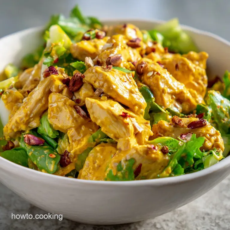 Shredded Chicken Recipes: Regal Coronation Chicken Salad presentation