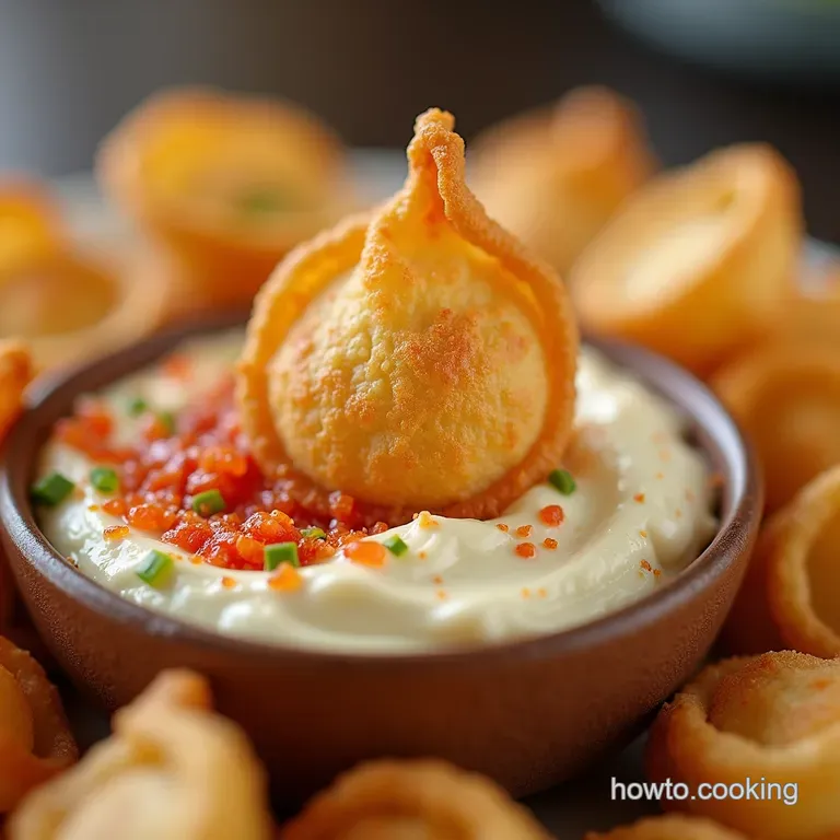 The Ultimate Crispy WontonTopped Crab Rangoon Dip