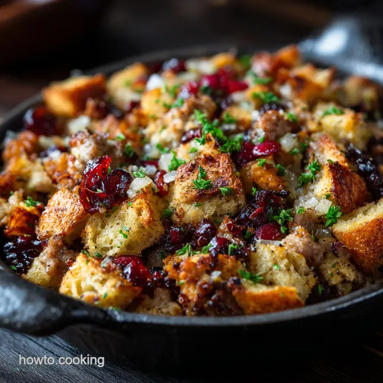 Cranberry Apple Sausage Stuffing Properly Scrumptious Sage Apple Dressing presentation