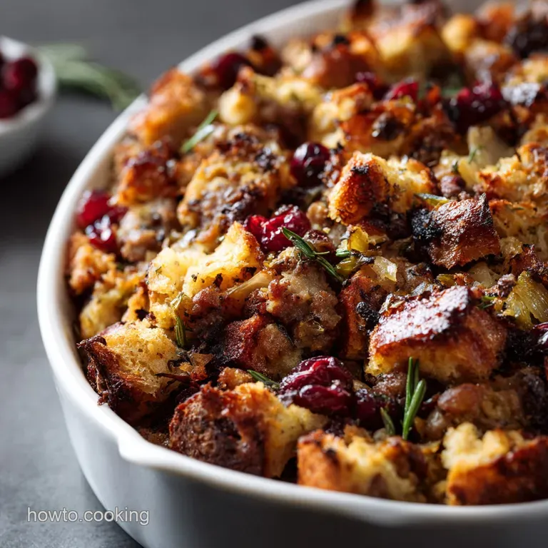 Cranberry Apple Sausage Stuffing The Best Moist Crispy Holiday Recipe