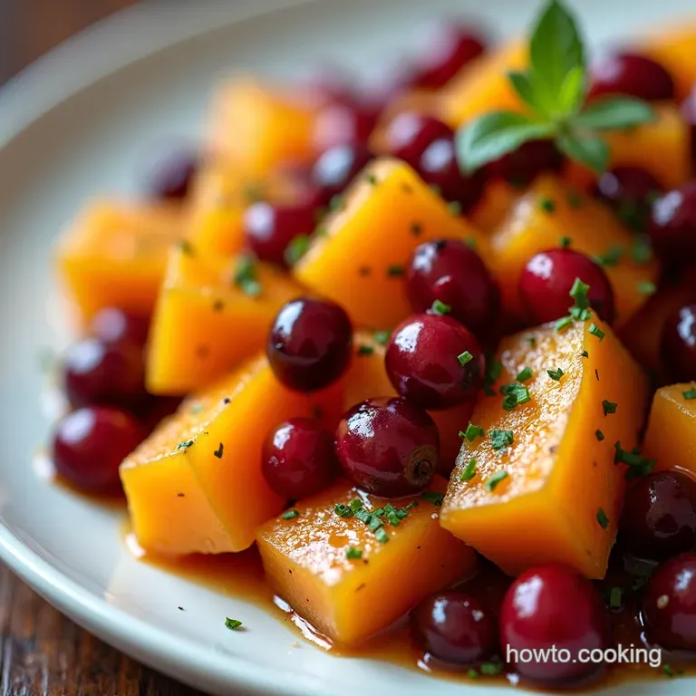 CranberryGlazed Roasted Butternut Squash Recipe Easy Side