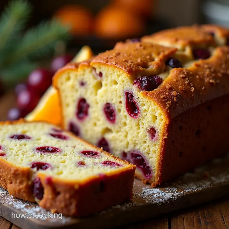Jubilee Jewel Zesty Cranberry Orange Christmas Tea Loaf presentation
