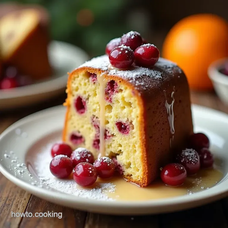 The Ultimate Christmas Cranberry Orange Pound Cake with a Spiced Glaze